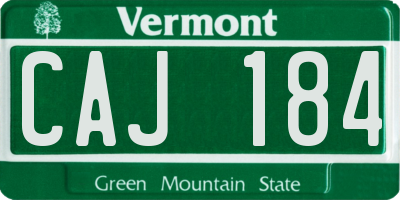 VT license plate CAJ184