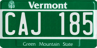 VT license plate CAJ185