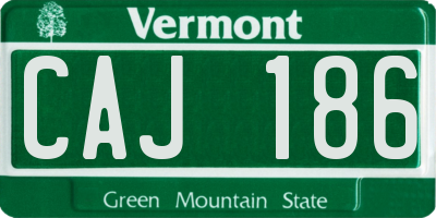 VT license plate CAJ186
