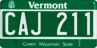 VT license plate CAJ211