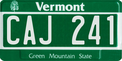 VT license plate CAJ241