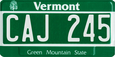 VT license plate CAJ245