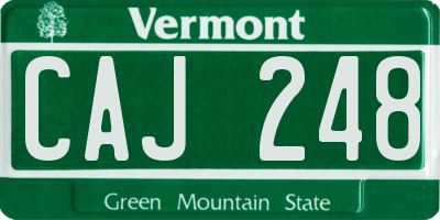 VT license plate CAJ248
