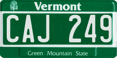 VT license plate CAJ249