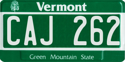 VT license plate CAJ262