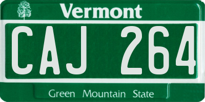 VT license plate CAJ264