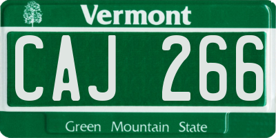 VT license plate CAJ266