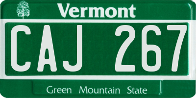 VT license plate CAJ267