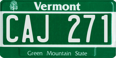 VT license plate CAJ271