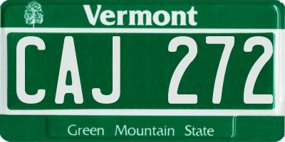 VT license plate CAJ272