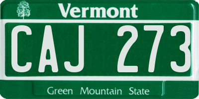 VT license plate CAJ273