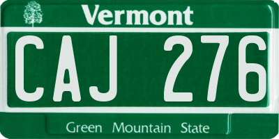 VT license plate CAJ276