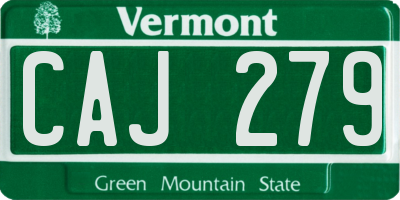 VT license plate CAJ279