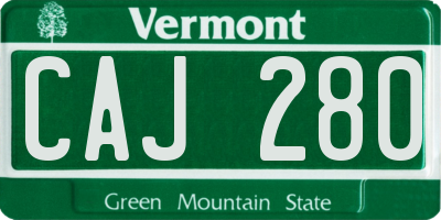 VT license plate CAJ280