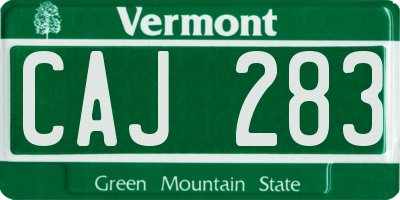 VT license plate CAJ283