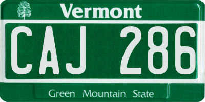 VT license plate CAJ286