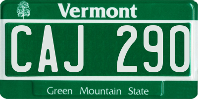 VT license plate CAJ290