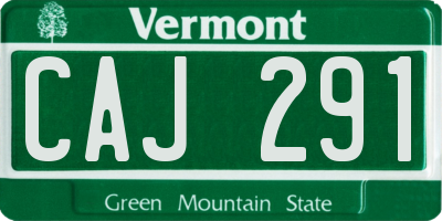 VT license plate CAJ291