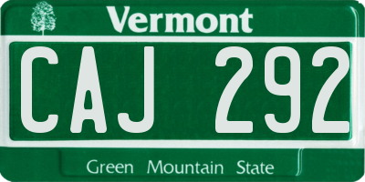 VT license plate CAJ292