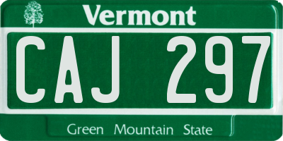 VT license plate CAJ297