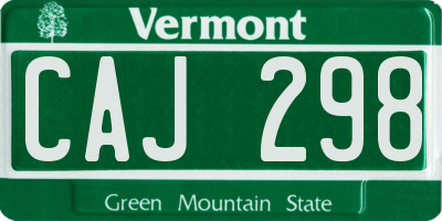 VT license plate CAJ298