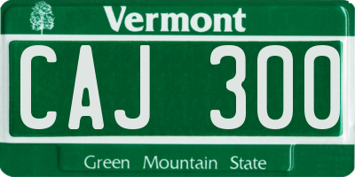 VT license plate CAJ300