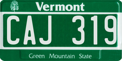 VT license plate CAJ319