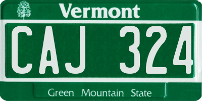 VT license plate CAJ324