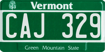 VT license plate CAJ329
