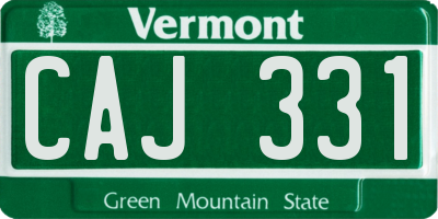 VT license plate CAJ331