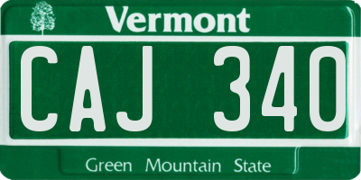 VT license plate CAJ340
