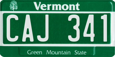 VT license plate CAJ341