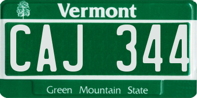 VT license plate CAJ344