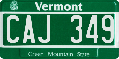 VT license plate CAJ349