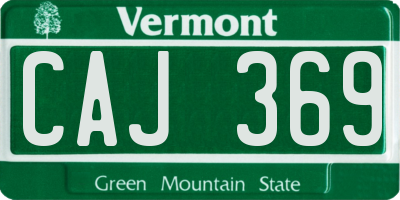 VT license plate CAJ369