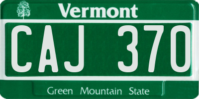 VT license plate CAJ370