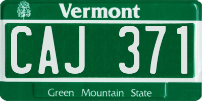 VT license plate CAJ371