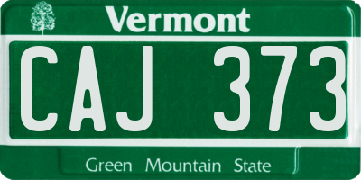 VT license plate CAJ373