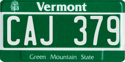 VT license plate CAJ379