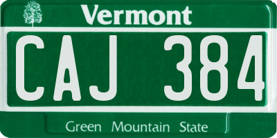 VT license plate CAJ384