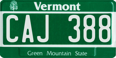 VT license plate CAJ388