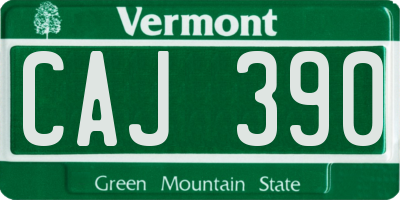 VT license plate CAJ390