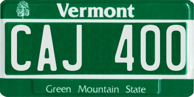 VT license plate CAJ400