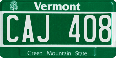 VT license plate CAJ408