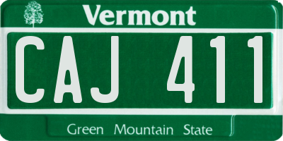 VT license plate CAJ411