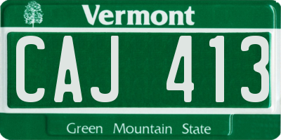 VT license plate CAJ413