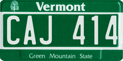 VT license plate CAJ414