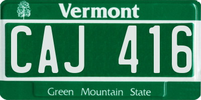 VT license plate CAJ416