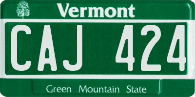VT license plate CAJ424