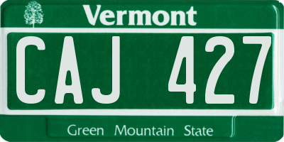 VT license plate CAJ427